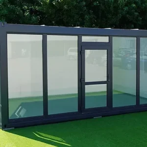 Container 6x3 Mètres avec Paroi Vitrée Ral 7016