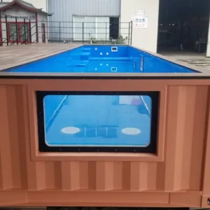 Conteneur de piscine SP02 de 11,8 m avec revêtement en fibre de verre