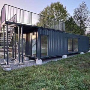 Maison conteneur habitable toute l’année – 56 m², 4 chambres, clé en main